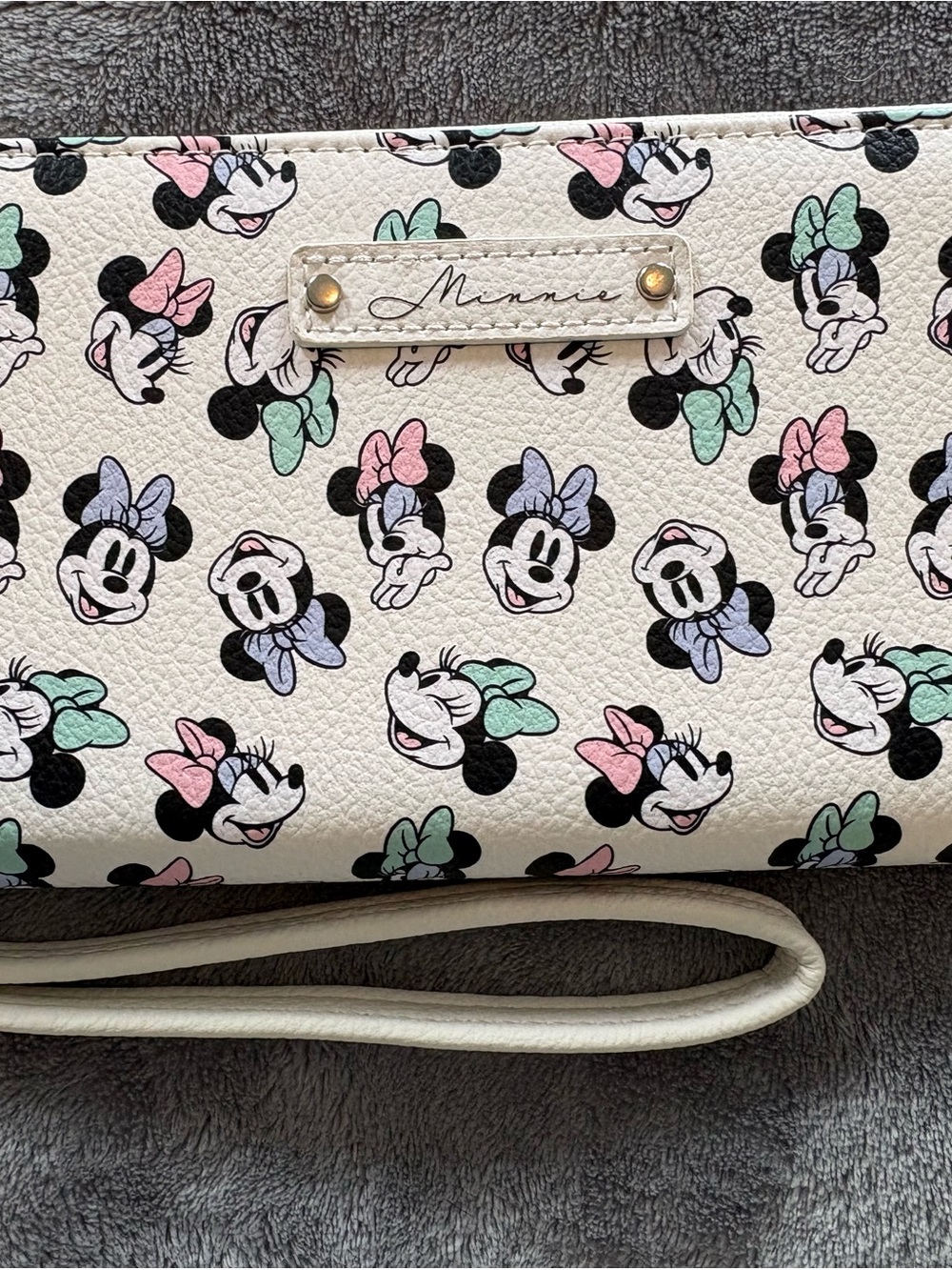 Mouse White Wristlet Clutch -